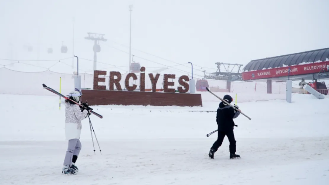 Erciyes'te kar kalınlığı 70 cm