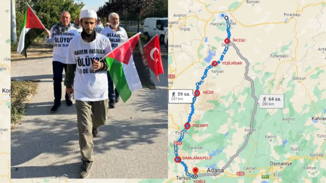 Filistin Yürüyüş Kafilesi 250 Km mesafe katetti