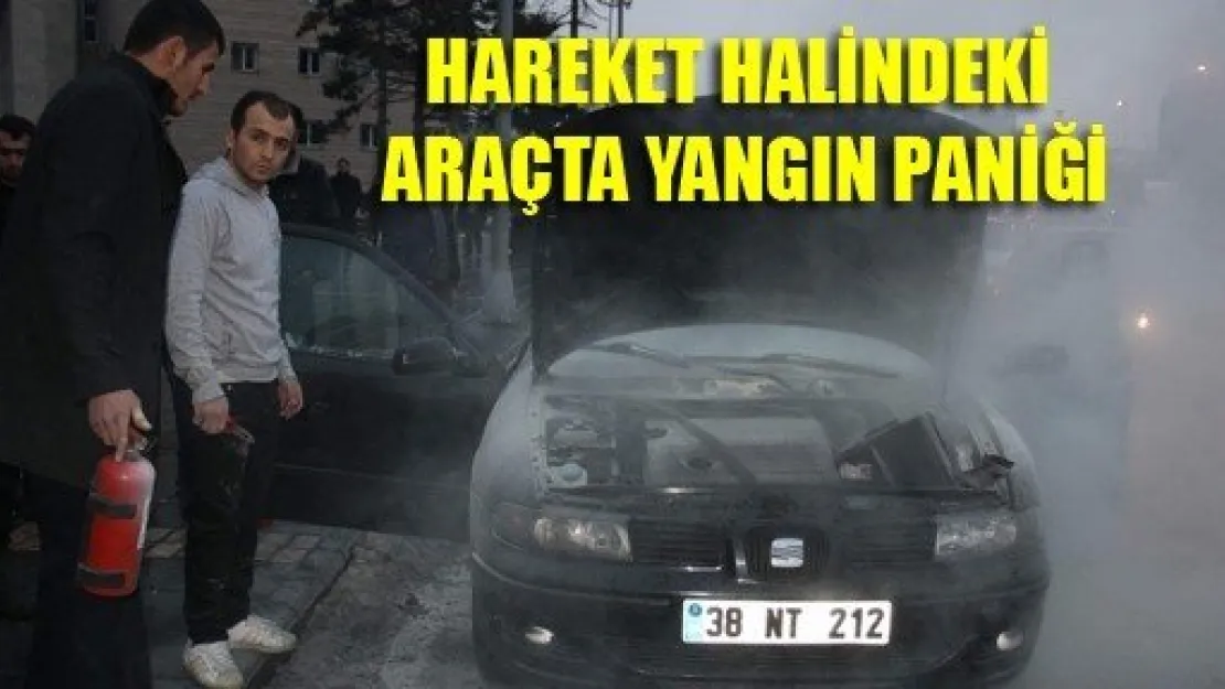 Hareket Halindeki Araçta Yangın Paniği