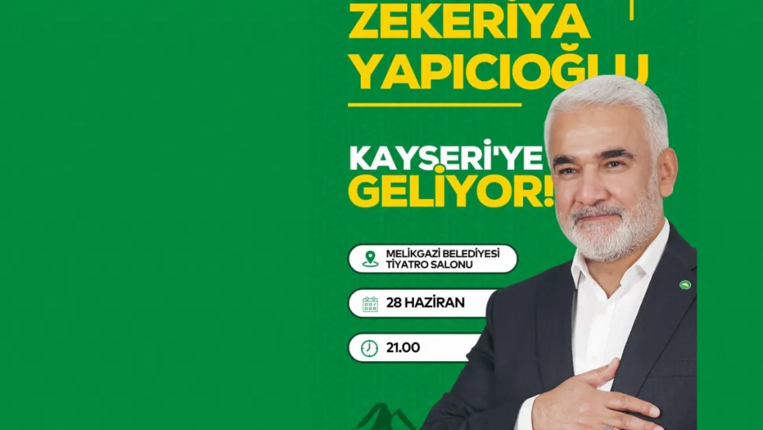HÜDAPAR Genel Başkanı Zekeriya Yapıcıoğlu Kayseri'de