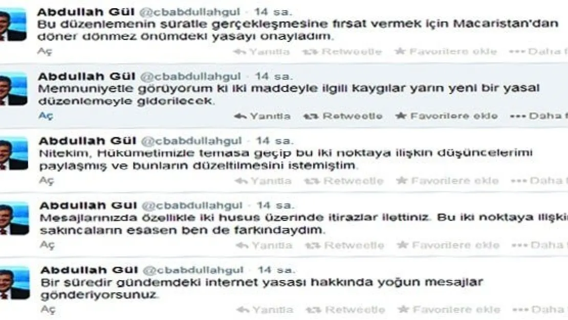 İnternet yasasını onayladığını böyle duyurdu