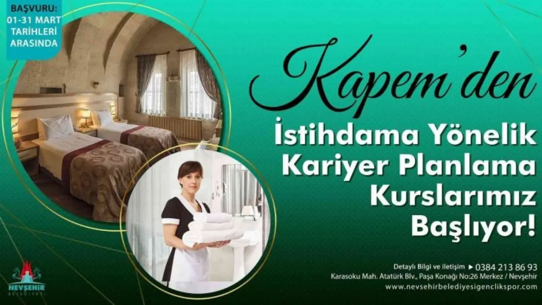 İstihdama yönelik kariyer planlama kurs kayıtları başladı