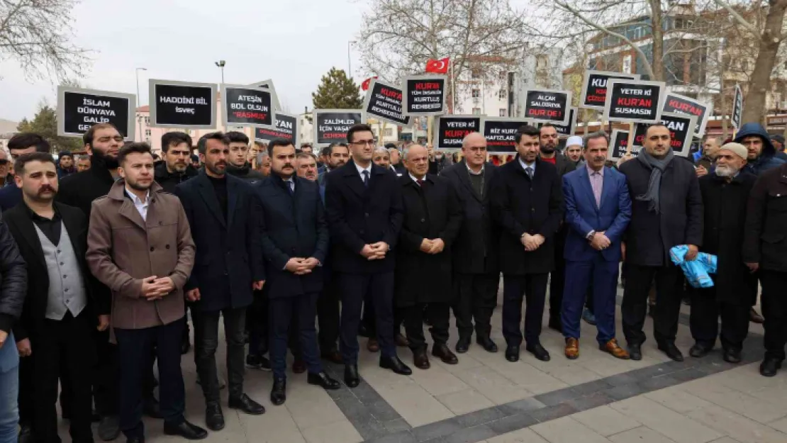 İsveç'te Kuranı Kerimin Yakılması Yahyalı'da Protesto Edildi