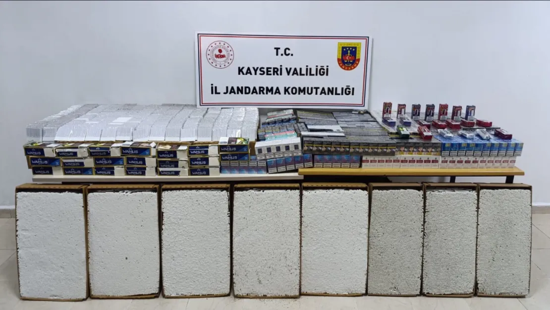 Jandarma ekipleri, 1 milyon 150 bin lira değerinde kaçak sigara ele geçirdi