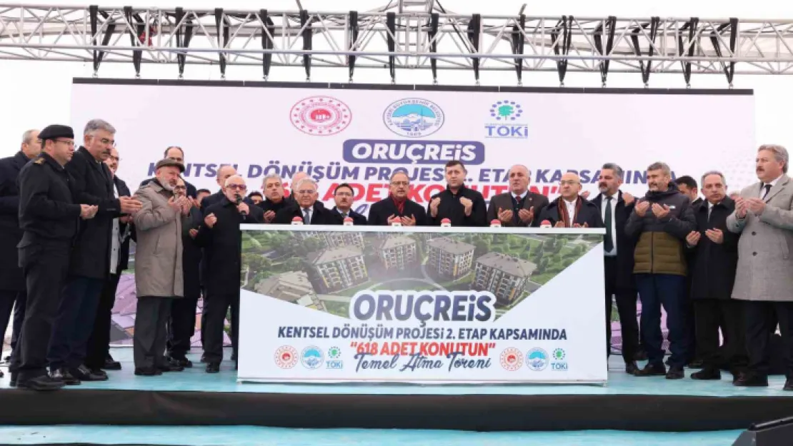 Oruçreis'de 618 konutun temeli atıldı