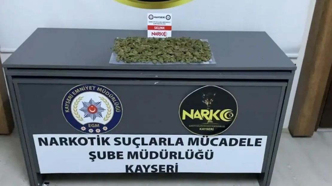 Kayseri'de 1 kilo uyuşturucu ele geçirildi