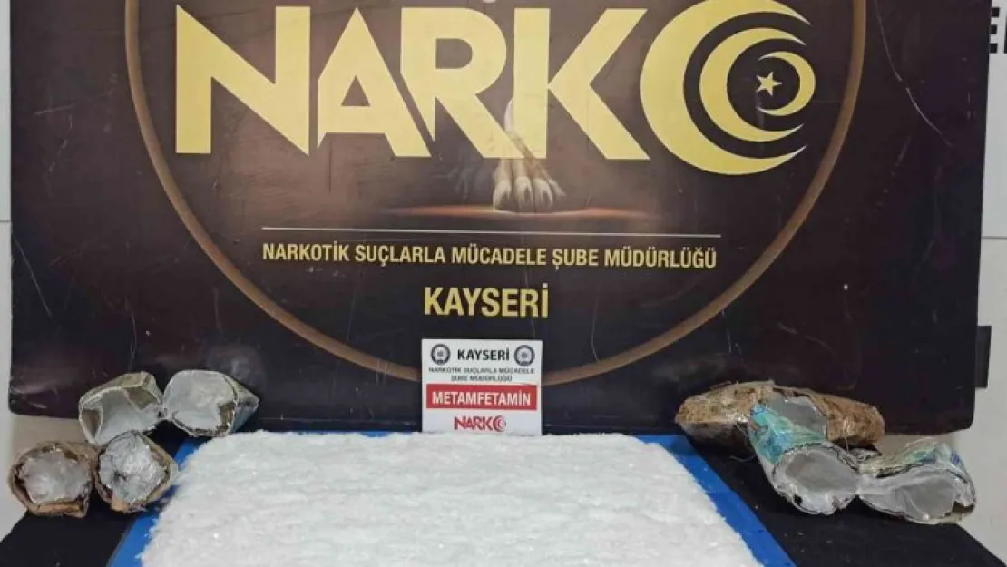 Kayseri'de 2 kilo 200 gram metamfetamin ele geçirildi