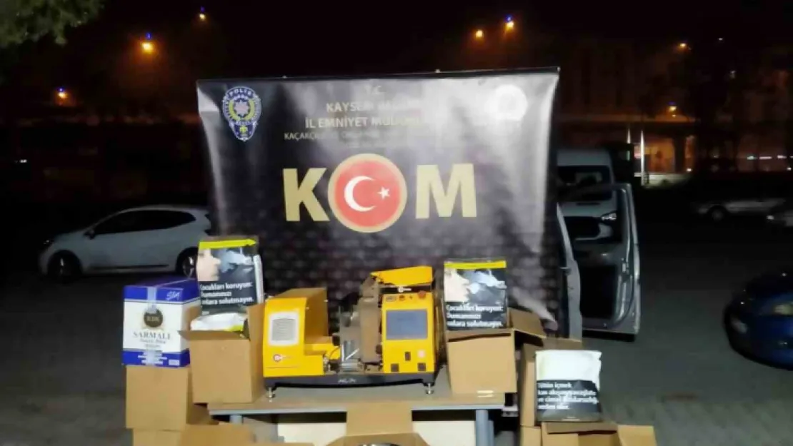 Kayseri'de kaçakçılık operasyonu: 80 bin dal doldurulmuş makaron ele geçirildi, 4 gözaltı