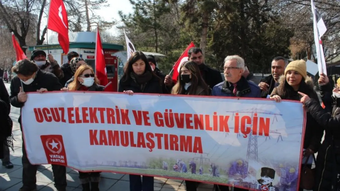 Kayseri'de Vatan Partisi'nden ucuz elektrik talebi