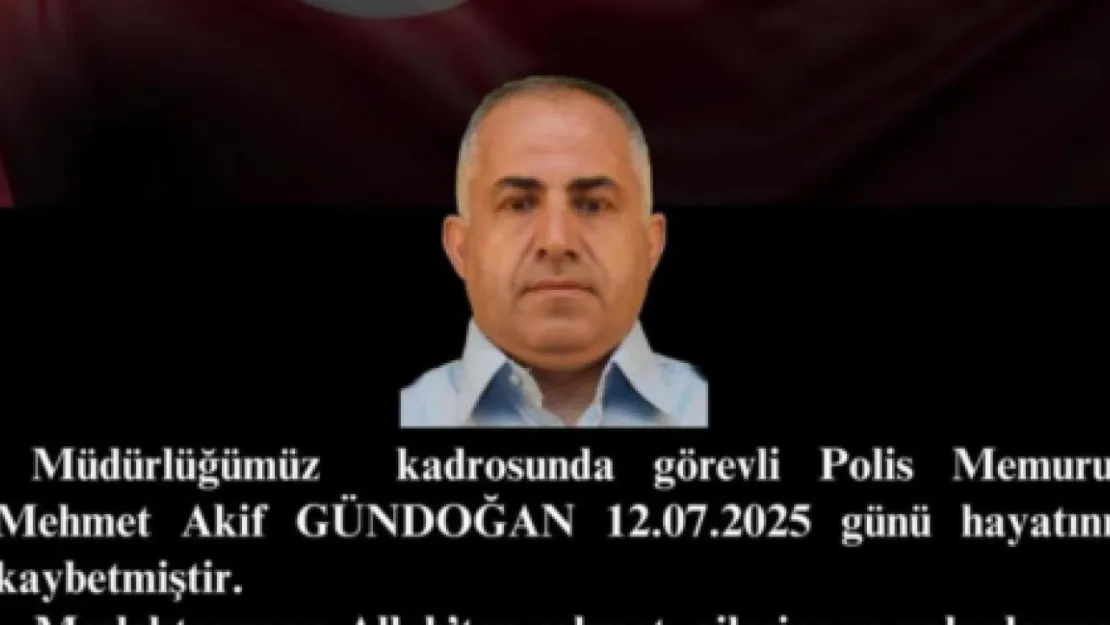 Kayseri İl Emniyet Teşkilatı acı haberi duyurdu