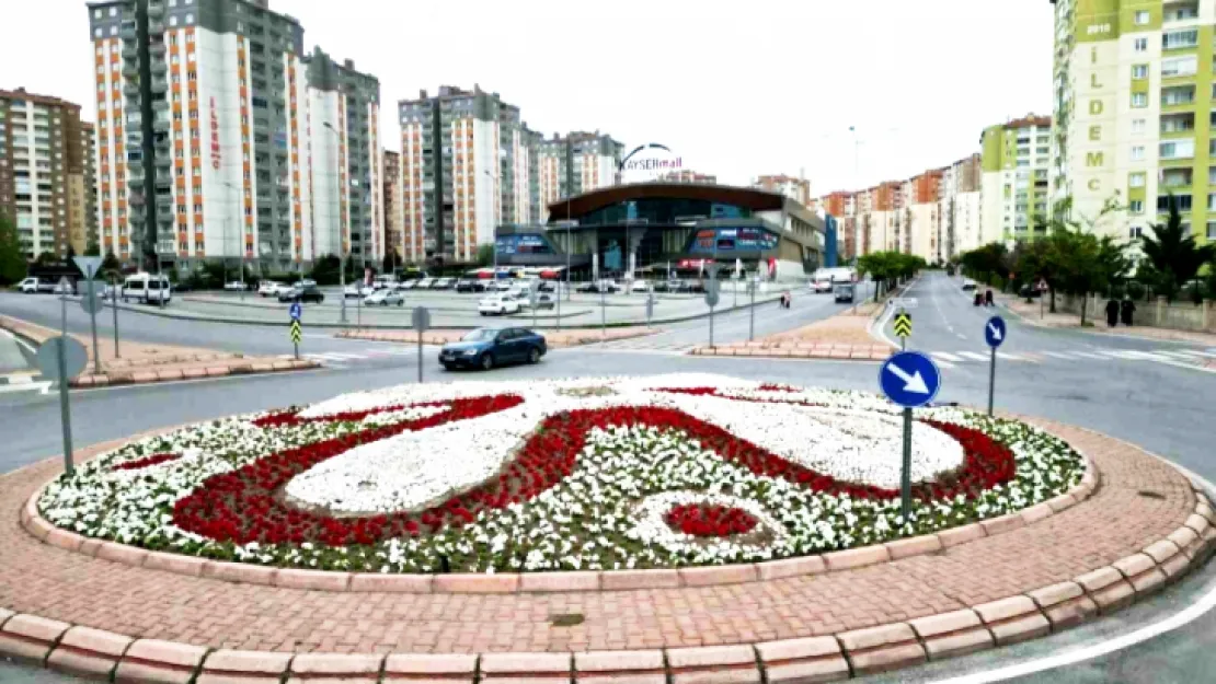 Kayseri kavşakları rengarenk