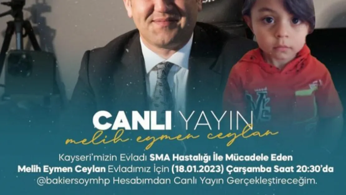 Kayseri'nin SMA'lı evlatlarına destekler sürüyor