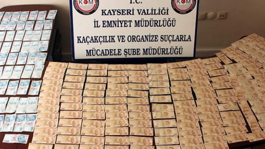 Kayseri'de 15 bin 900 lira sahte para ele geçirildi
