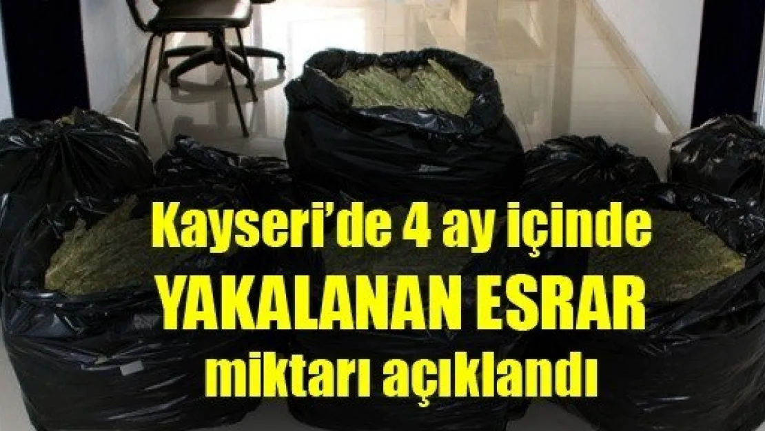 Kayseri'de 4 Ayda Ne Kadar Esrar Yakalandı?