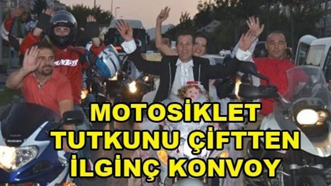 Kayseri'de Motosikletli Düğün Konvoyu