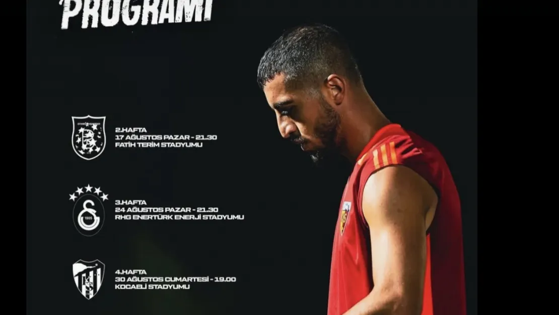 Kayserispor'un Ağustos programı belli oldu