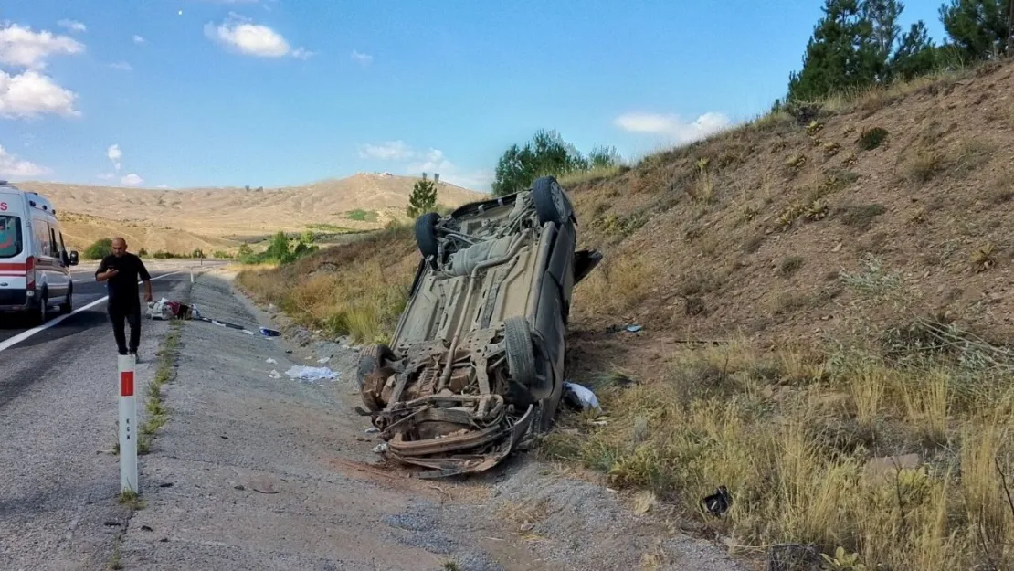 Kontrolden çıkan hafif ticari araç takla attı: 2'si çocuk 4 kişi yaralandı