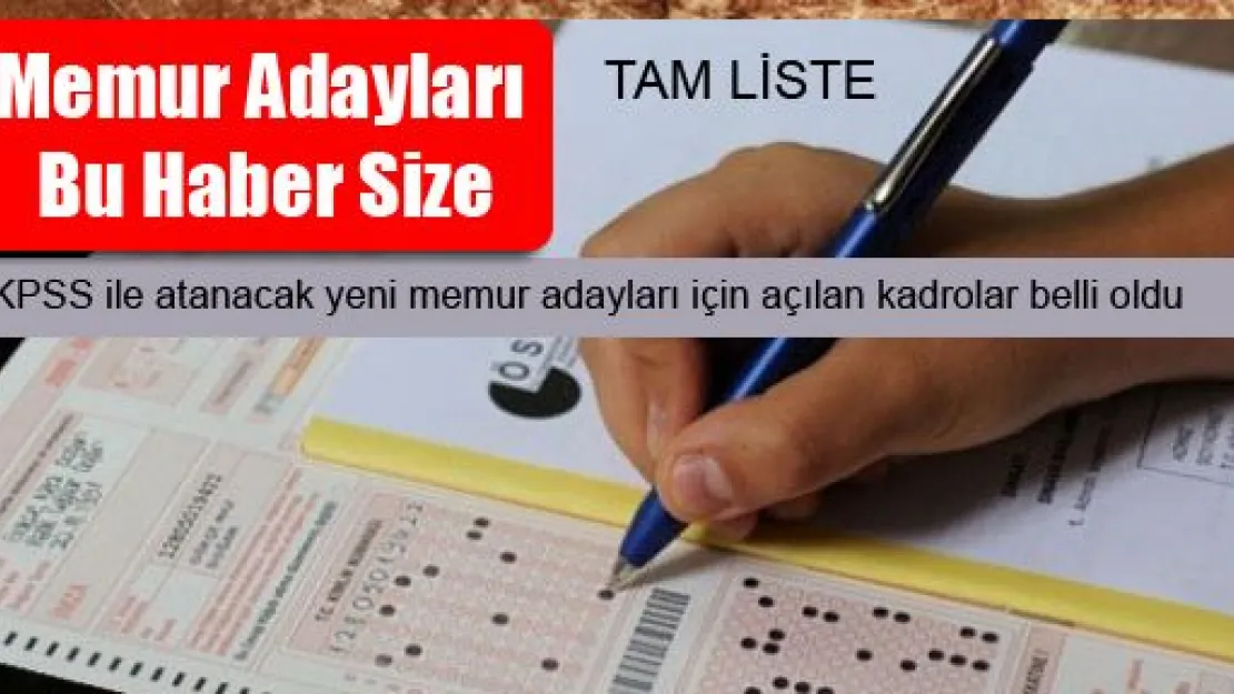 KPSS'ye giren memur adayları dikkat!