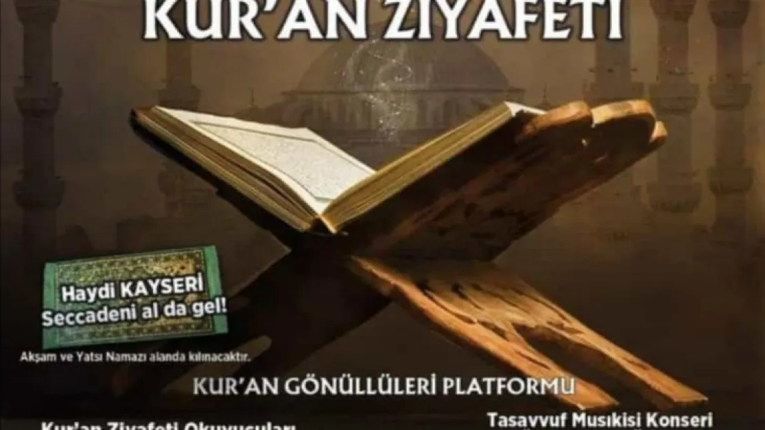 Kur'an Gönüllüleri Platformu'ndan Kur'an Ziyafeti