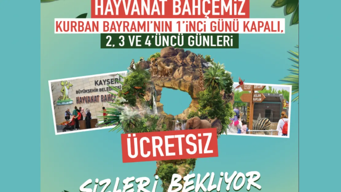 Kurban Bayramı'nda Hayvanat Bahçesi Ücretsiz Ziyarete Açılıyor