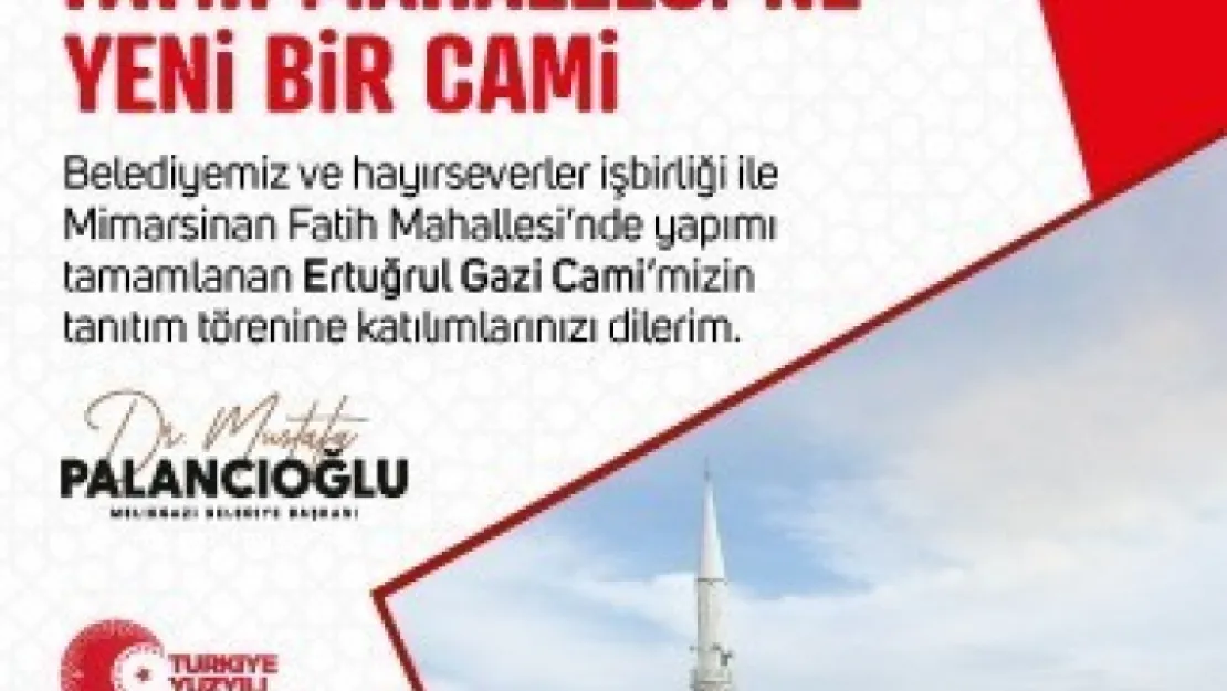 Melikgazi Belediyesi'nden Fatih Mahallesi'ne yeni bir cami