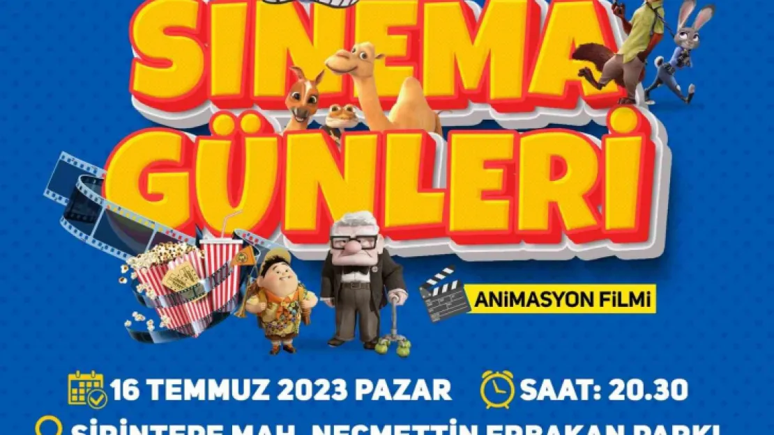 Melikgazi'de Açık Hava Sinema Günleri Başlıyor