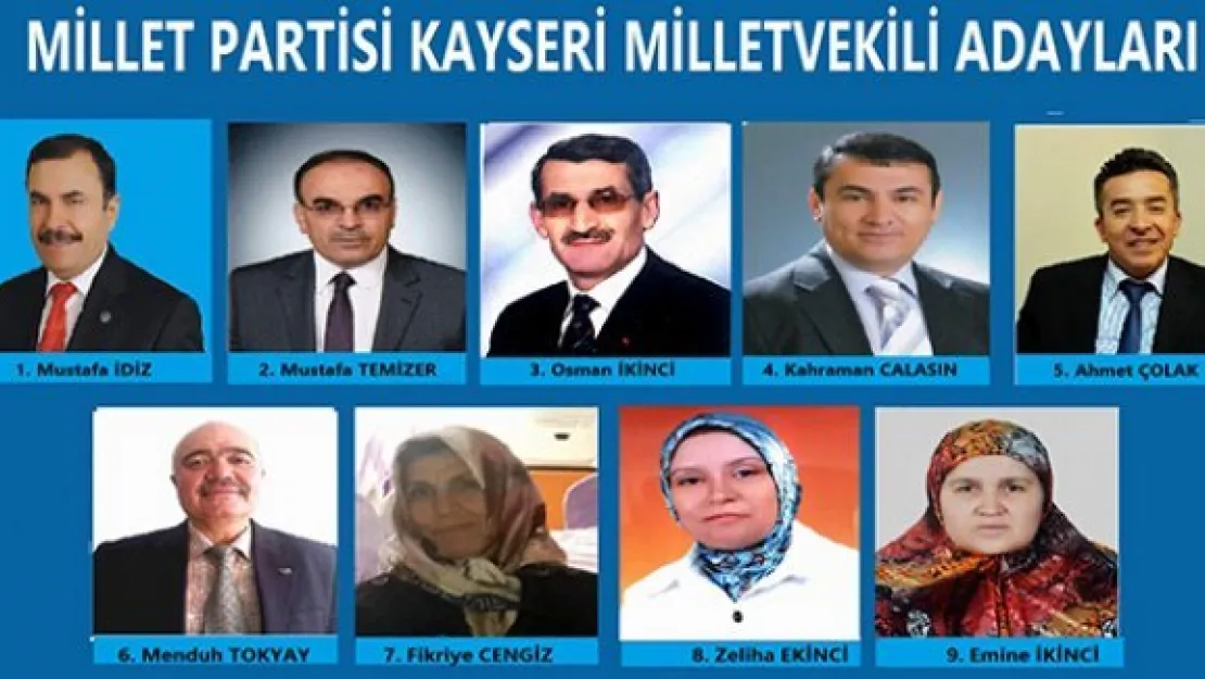 Millet Partisi milletvekili adaylarını açıkladı