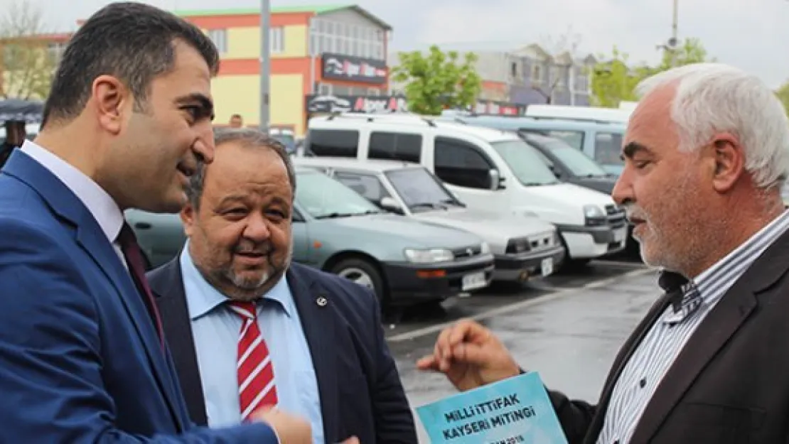 Milli İttifak adayları oto galericiler sitesine çıkarma yaptı