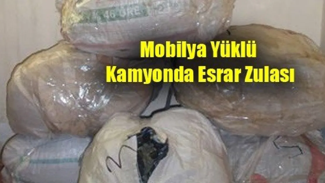 Mobilya Yüklü Kamyonda Esrar Zulası