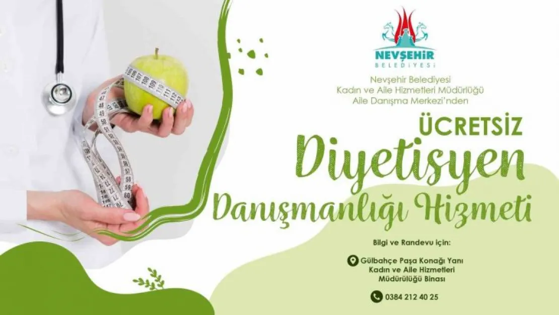 Nevşehir Belediyesi'nden 'ücretsiz diyetisyen danışmanlık' hizmeti