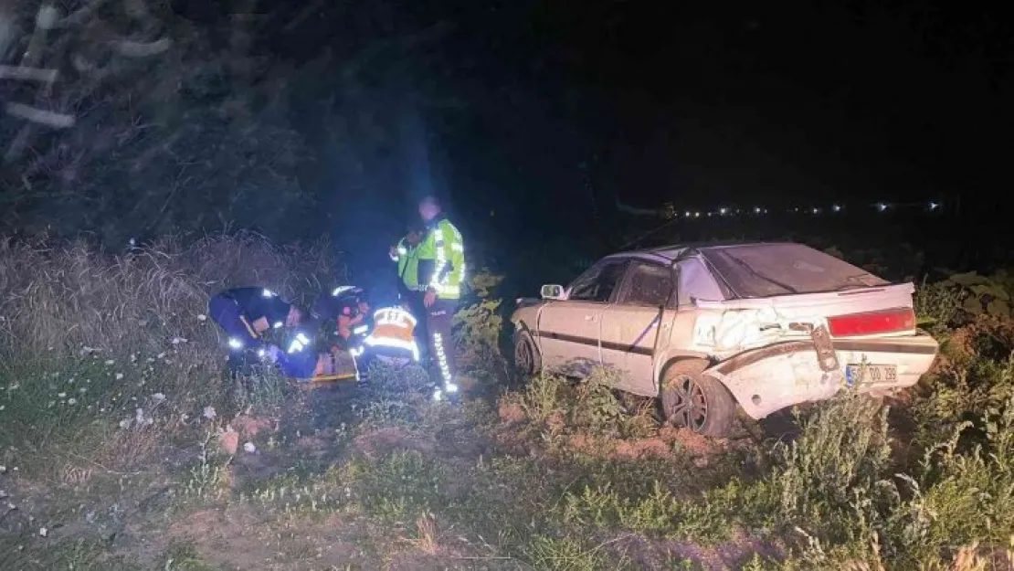 Nevşehir'de tarlaya uçan aracın altında kalan sürücü yaralandı