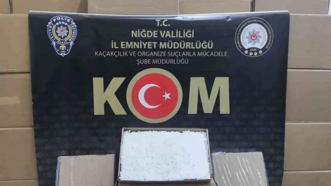 Niğde'de 4 buçuk milyon adet kaçak Makaron ele geçirildi