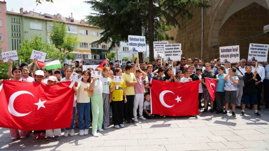 Niğde'de İsrail Başbakanı'nın ABD Kongresi'nde yaptığı konuşma protesto edildi