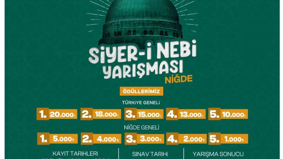 Niğde'de Siyer-i Nebi Yarışması yapılacak