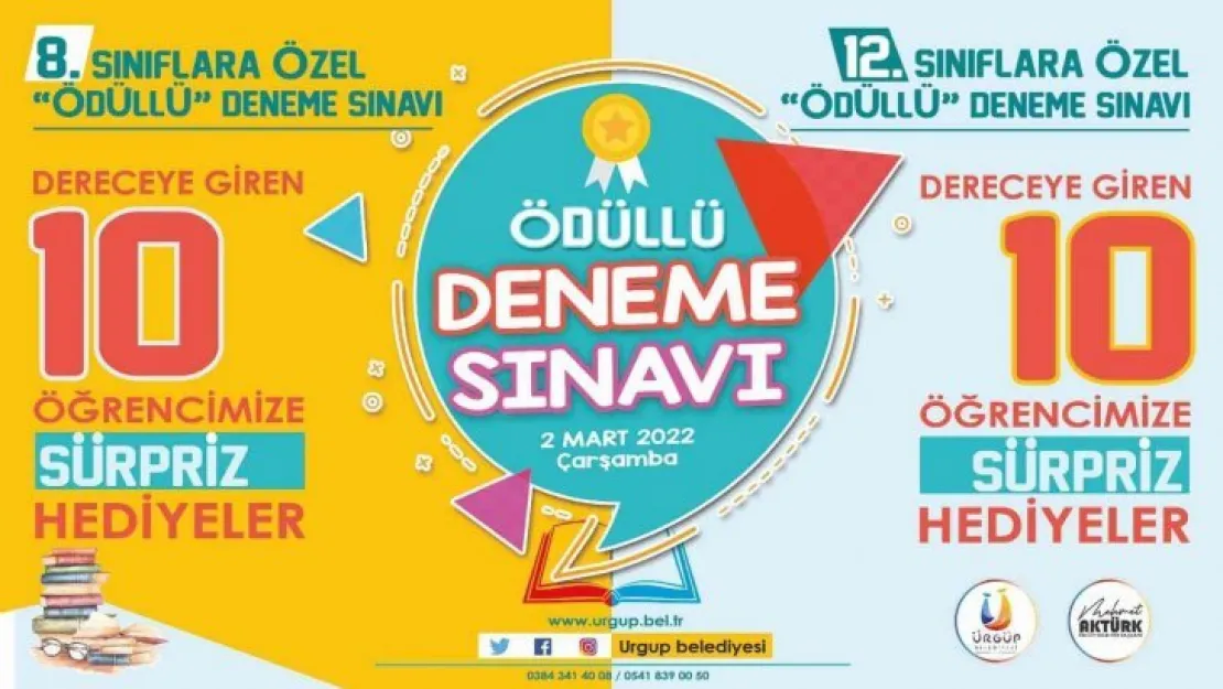 Öğrencilere ücretsiz ödüllü deneme sınavı