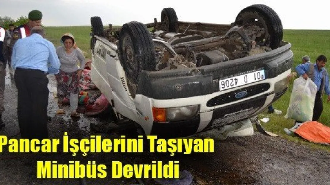 Pancar İşçilerini Taşıyan Minibüs Devrildi