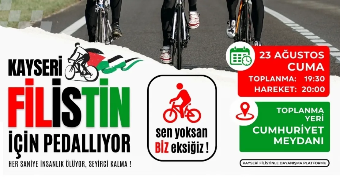 Pedallar Filistin için çevrilecek