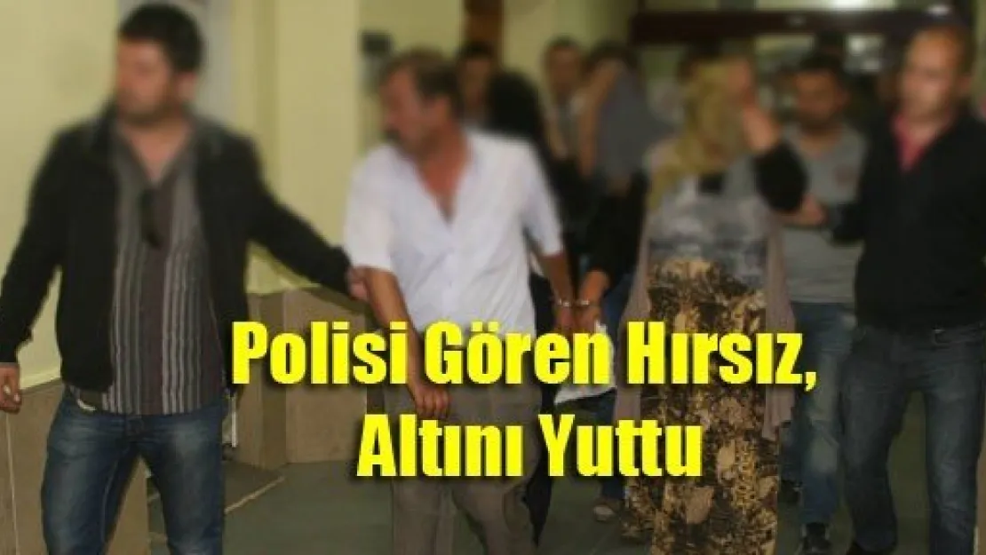 Polisi Gören Hırsız, Altını Yuttu