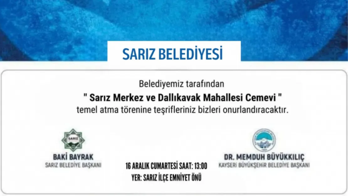 Sarız'da 2 Cemevi açılıyor