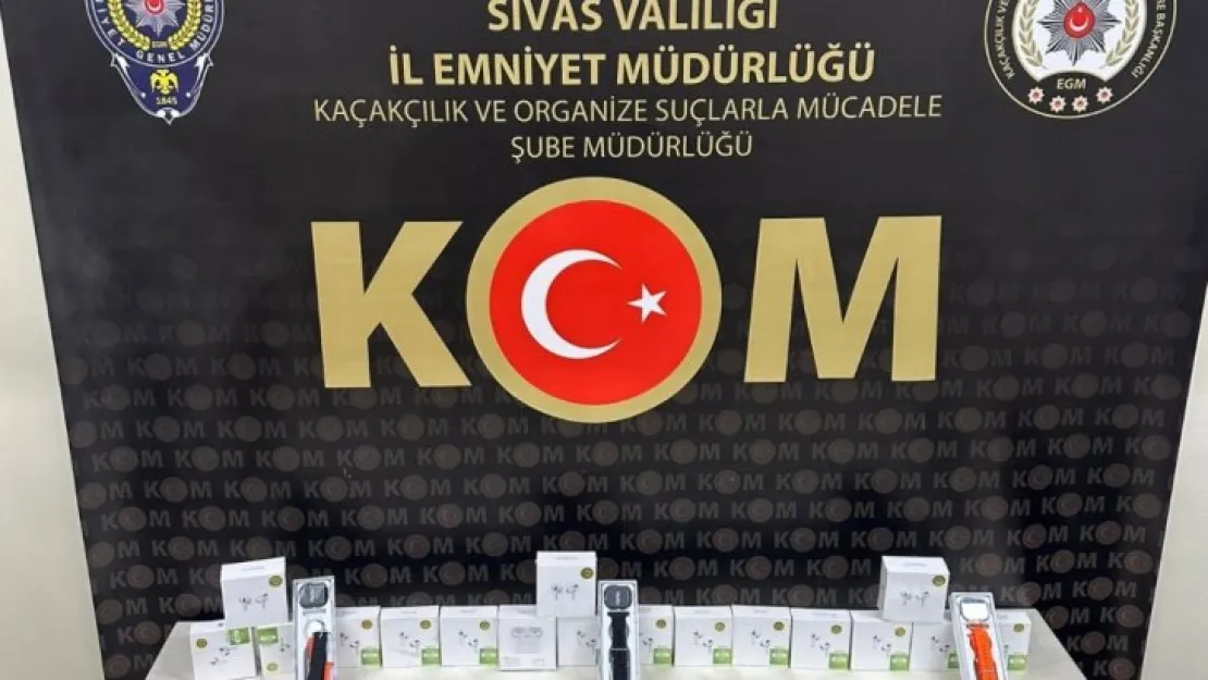Sivas'ta kaçak cep telefonu ele geçirildi