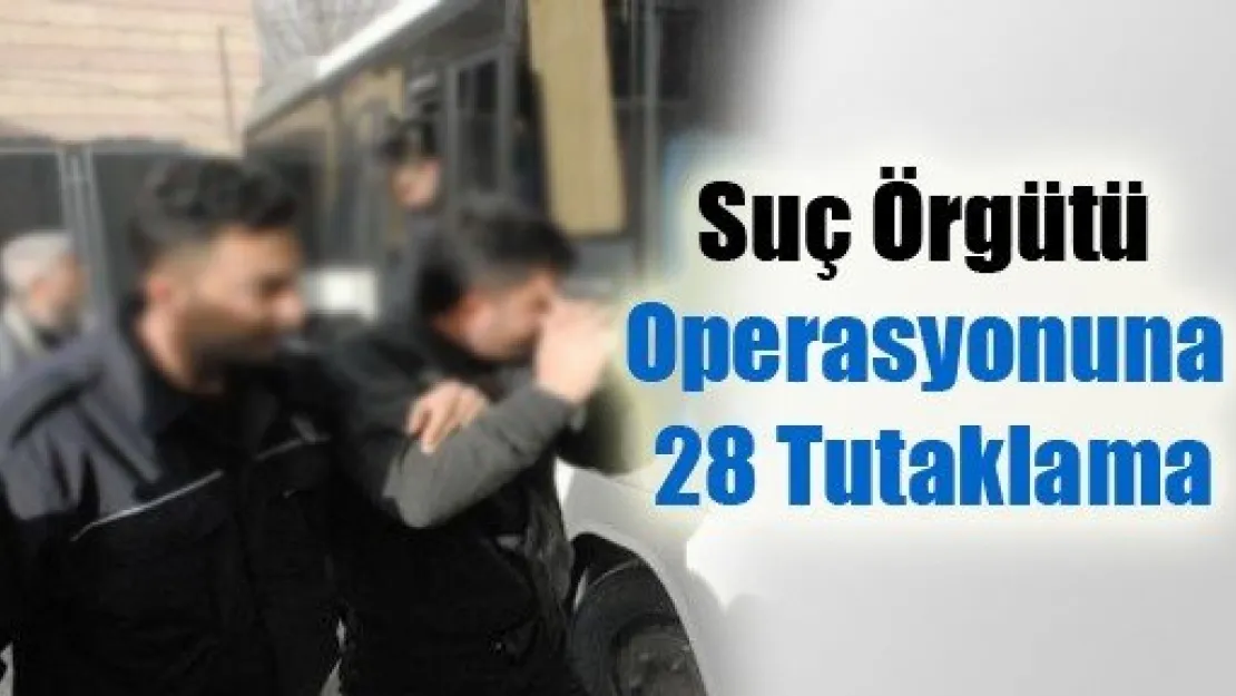 Suç Örgütü Operasyonuna 28 Tutaklama