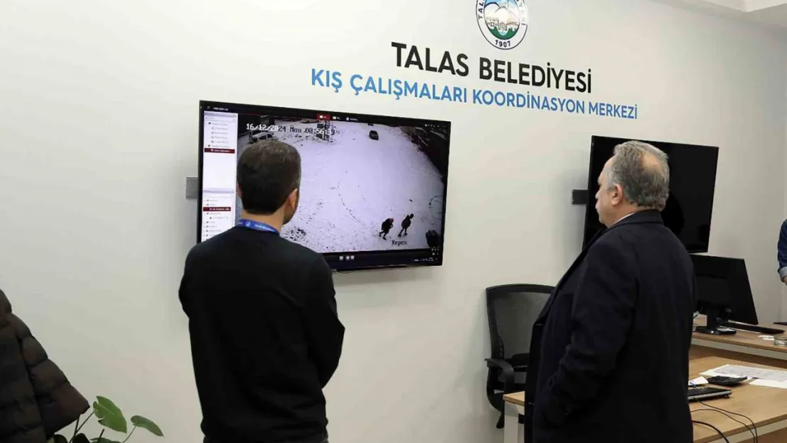 Talas'ta kar yağışı 7/24 takipte