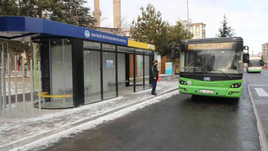 Talas'ta kırsal aktarması için özel durak