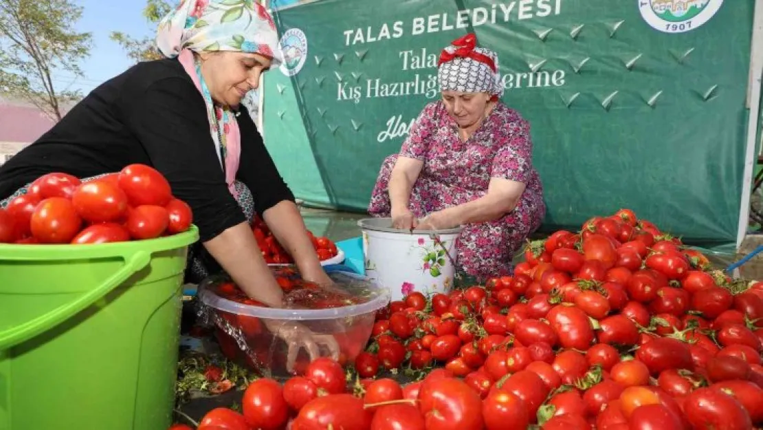 Talas'ta kış hazırlıkları son gününde de dolu dolu geçti