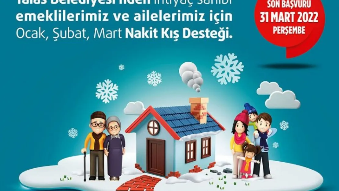 Talas'ta nakit kış desteğine başvurular sürüyor