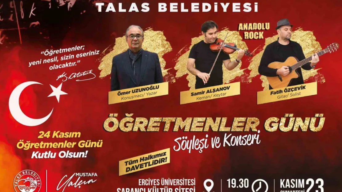 Talas'ta Öğretmenler Günü için özel program