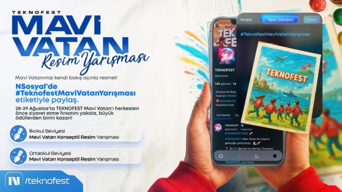 TEKNOFEST'te 'Mavi Vatan' Resim Yarışması başlıyor