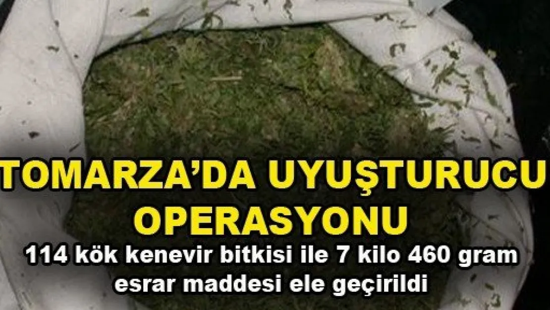 Tomarza'da uyuşturucu operasyonu 