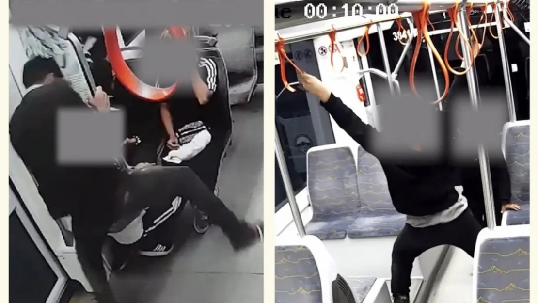 Tramvaya zarar veren 2 kendini yenemeyen ergen yakalandı