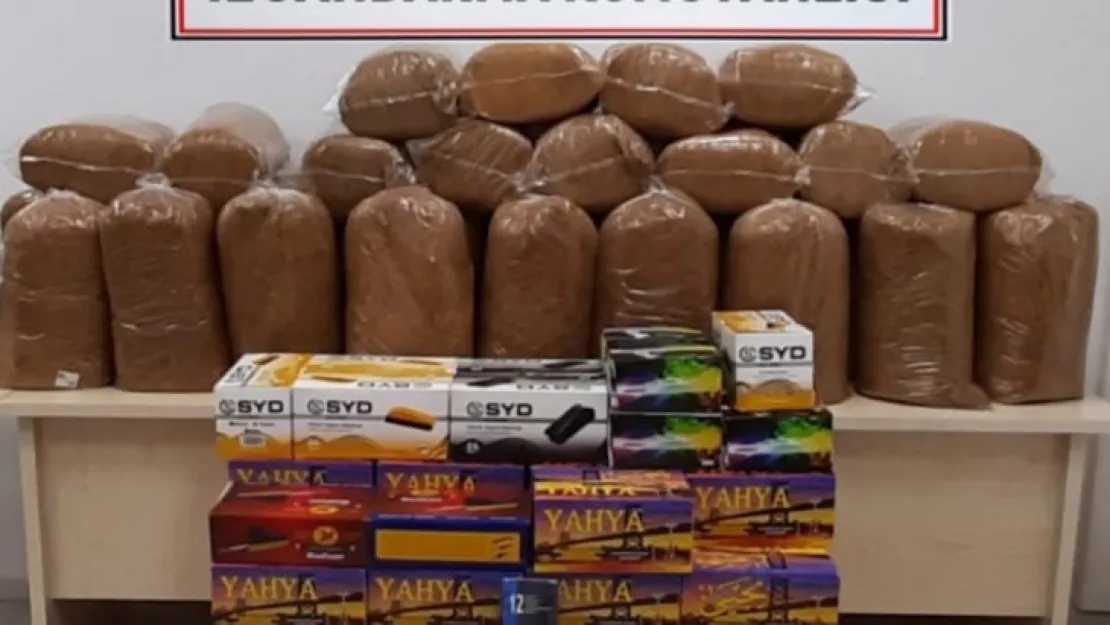 Tütün ve sigara kaçakçısı 2 şüpheli yakalandı